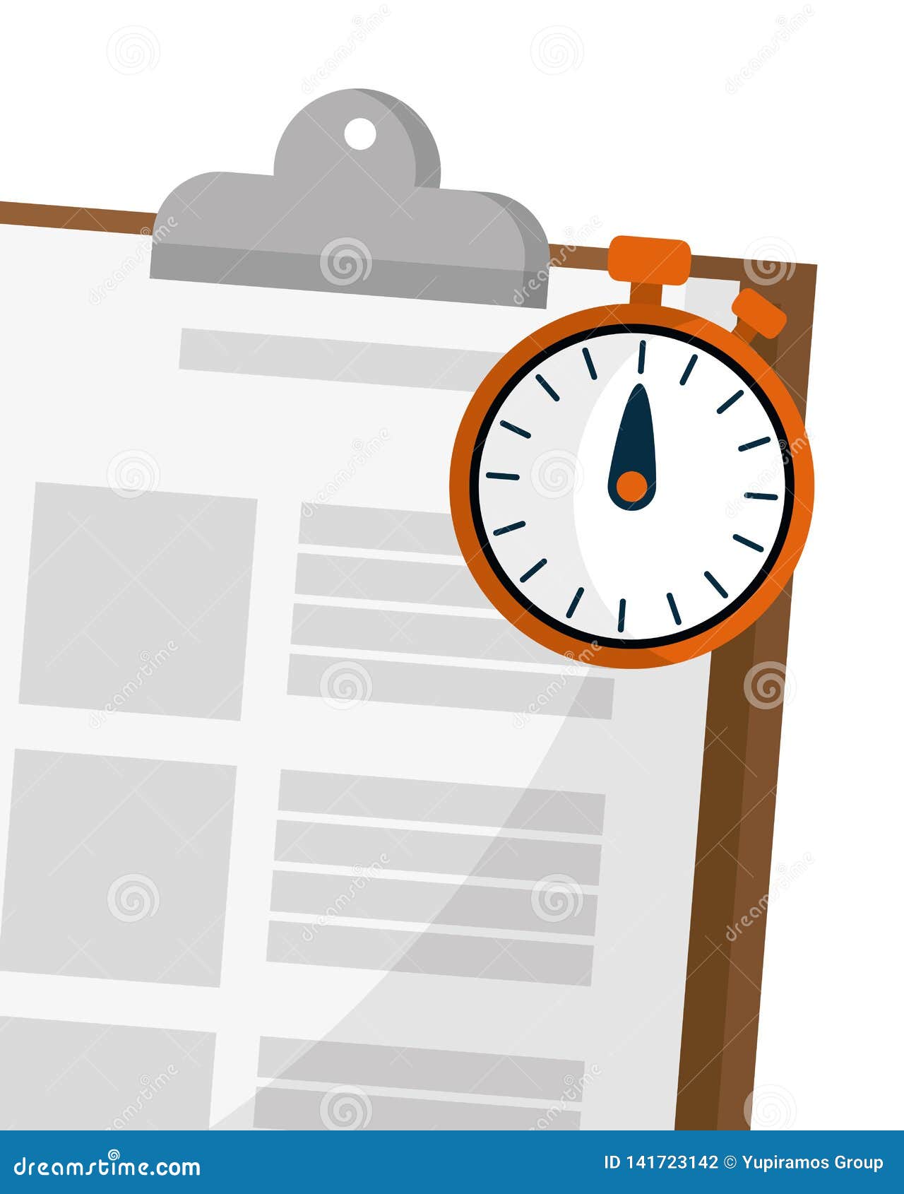 Checklist And Stopwatch Vector Illustration 141723142