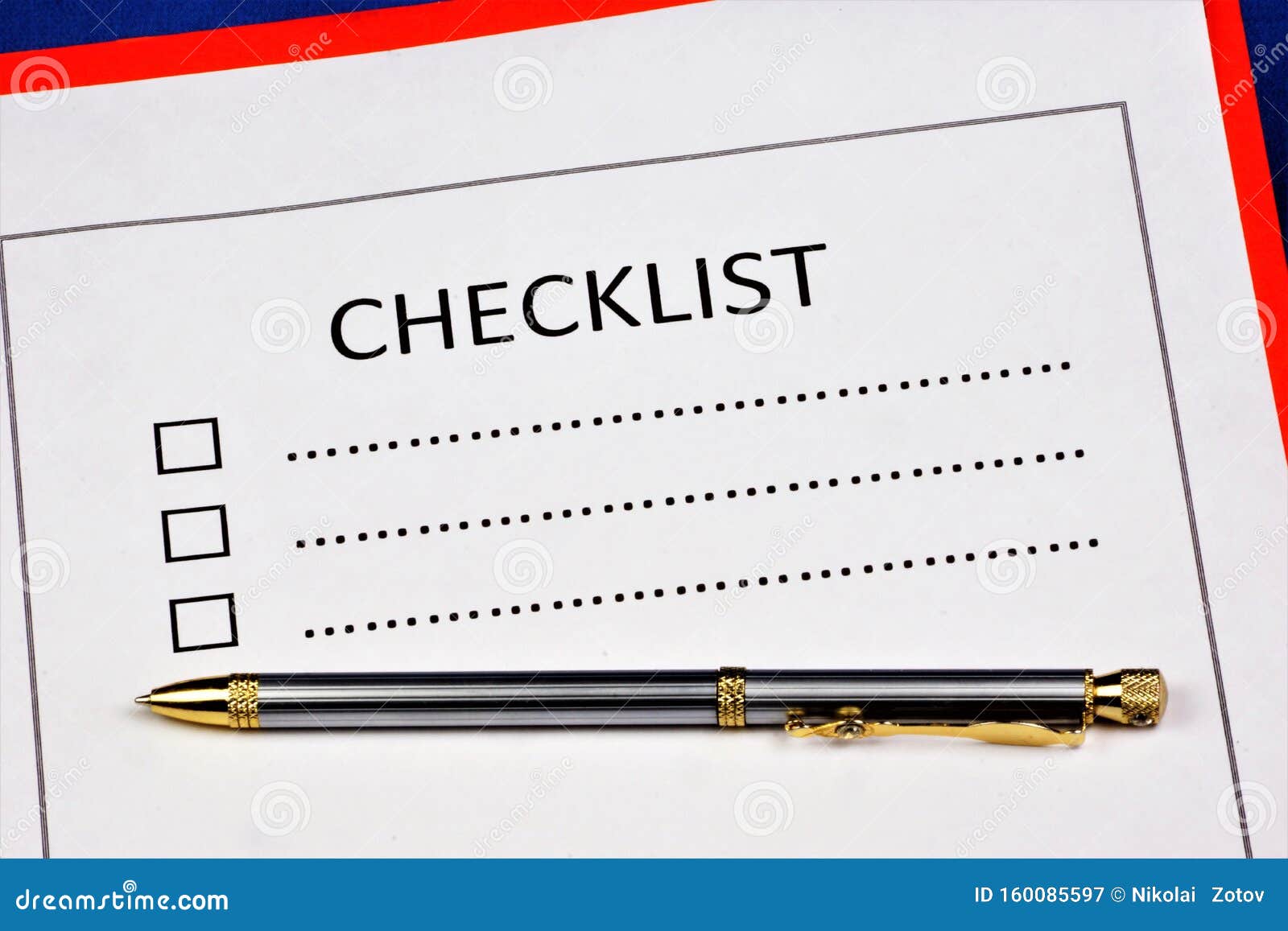 A Checklist of Todo Items and Tasks To Perform and Review. Having Made