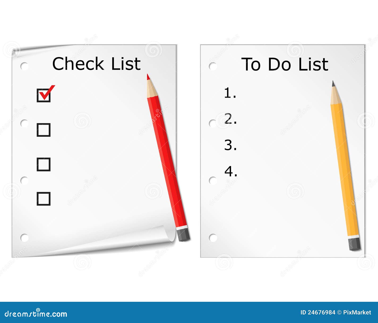 checklist and todo list