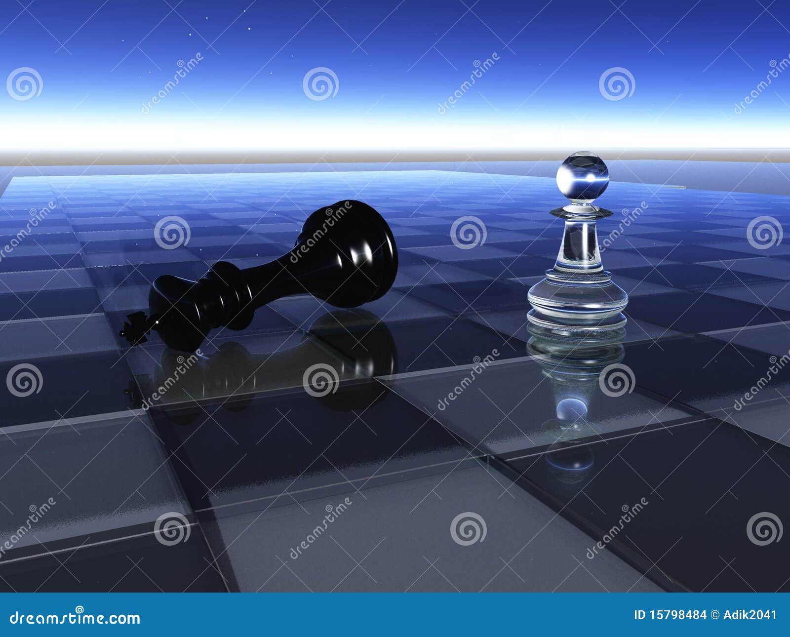 Checkmate In The Chess Game A 3d Illustration Of Defeat Background