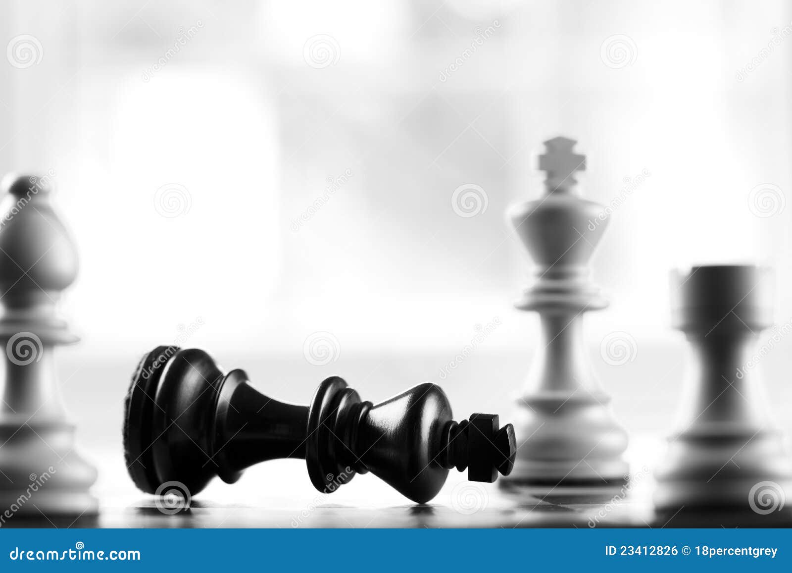 The White Queen Checkmate To Black King Stock Image - Image of