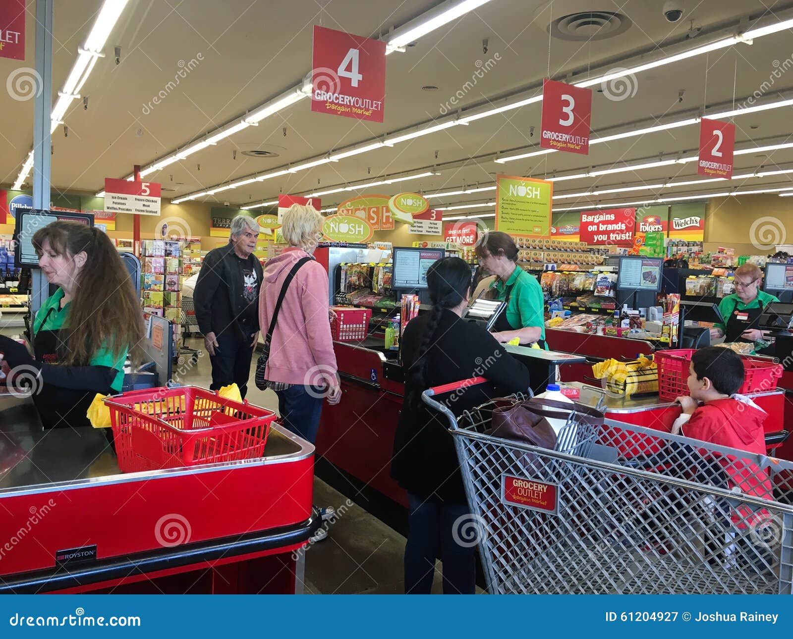 Checkout Line at Grocery Outlet Store Editorial Photography Image of