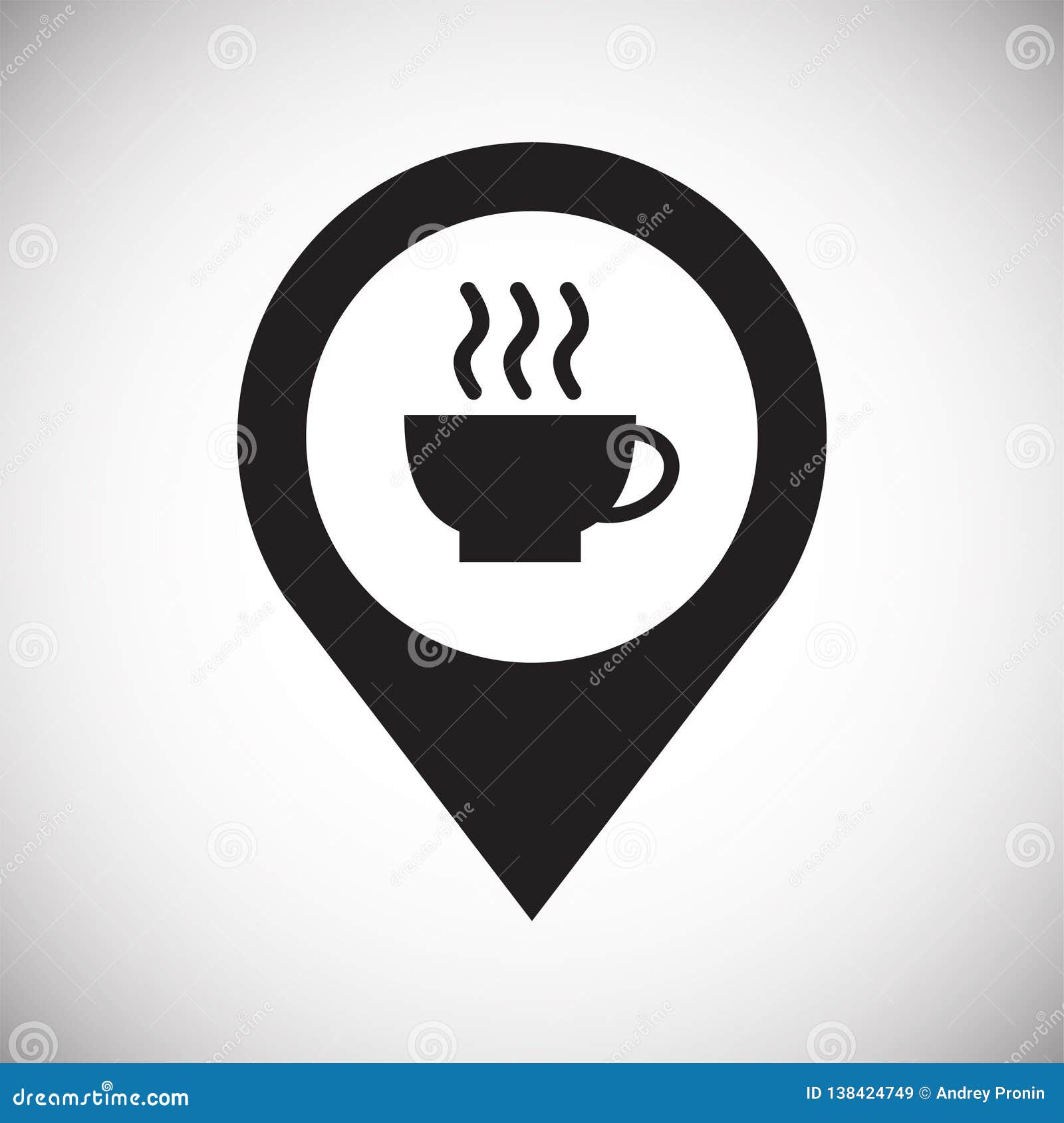 checkpoint coffee icon on white background for graphic and web , modern simple  sign. internet concept. trendy 