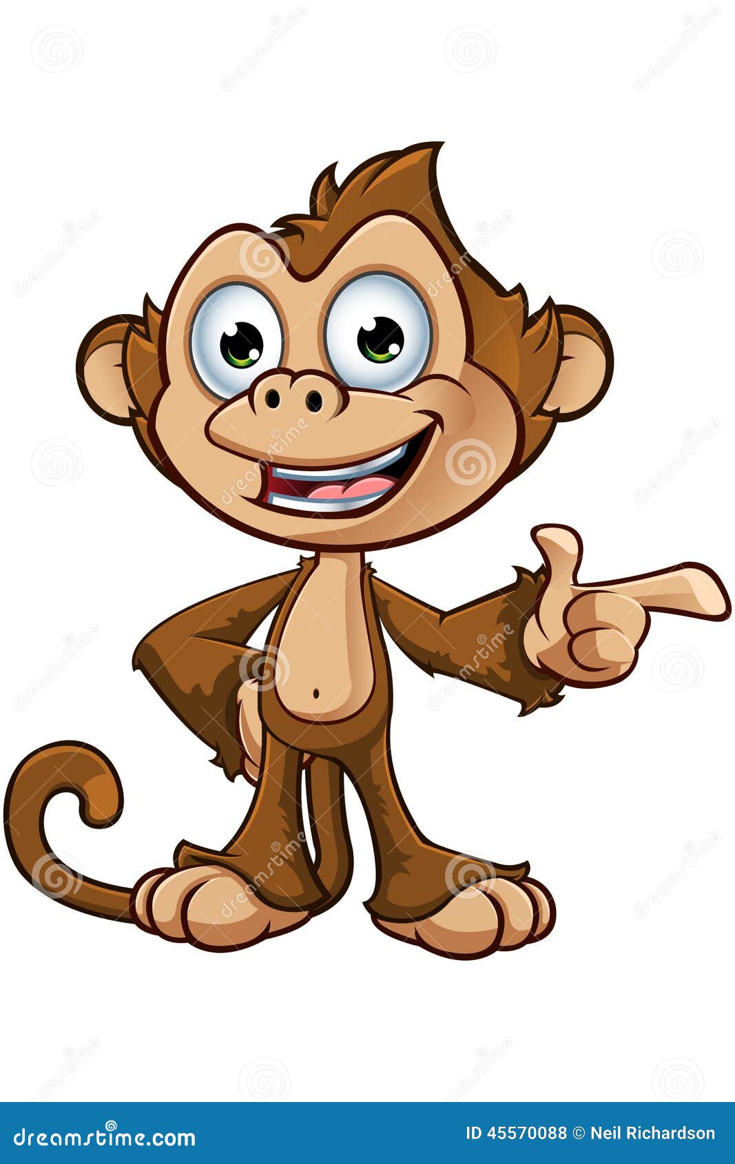 Cheeky Monkey Character stock vector. Illustration of jungle - 45570088