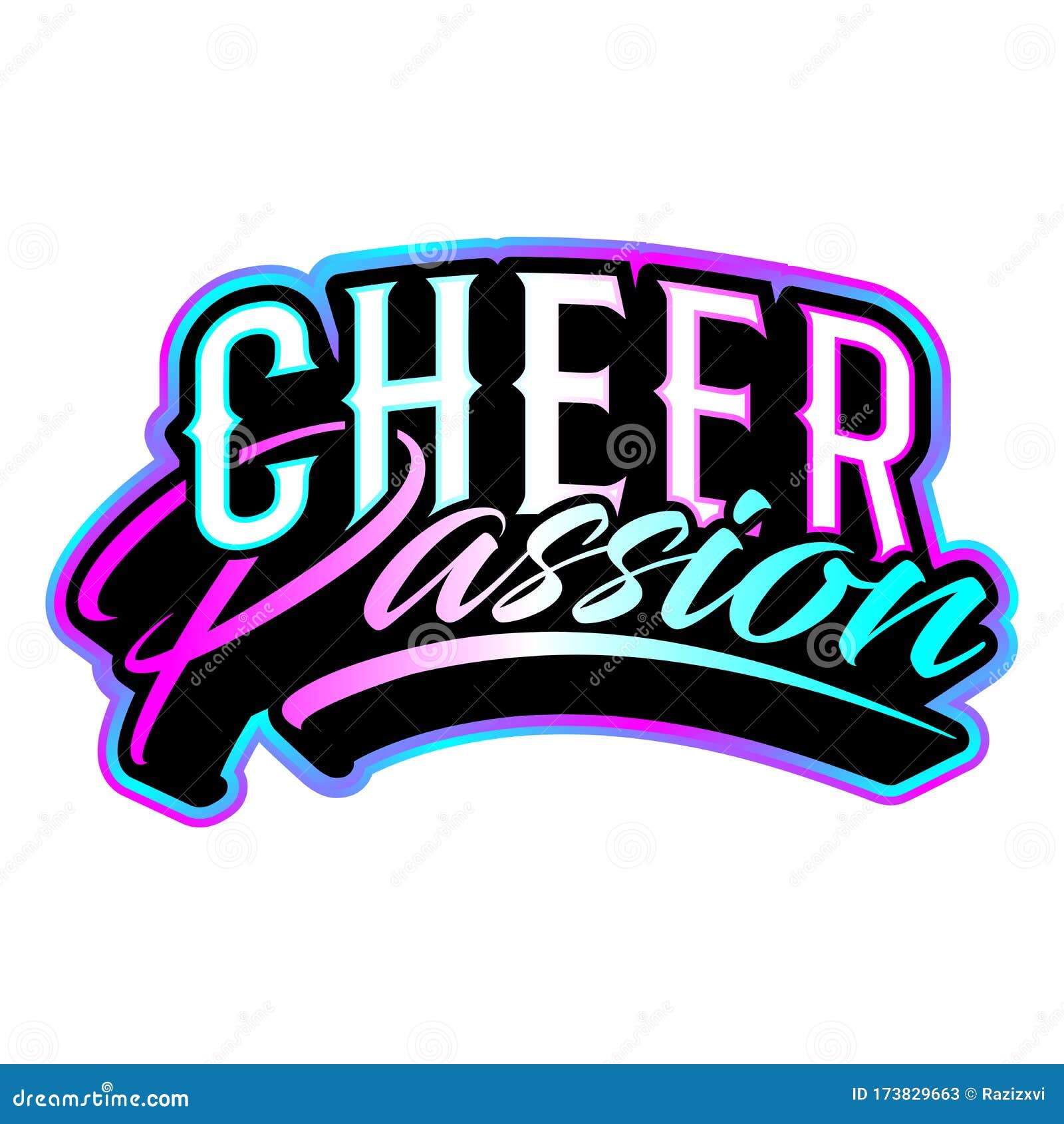 cheer passion typography