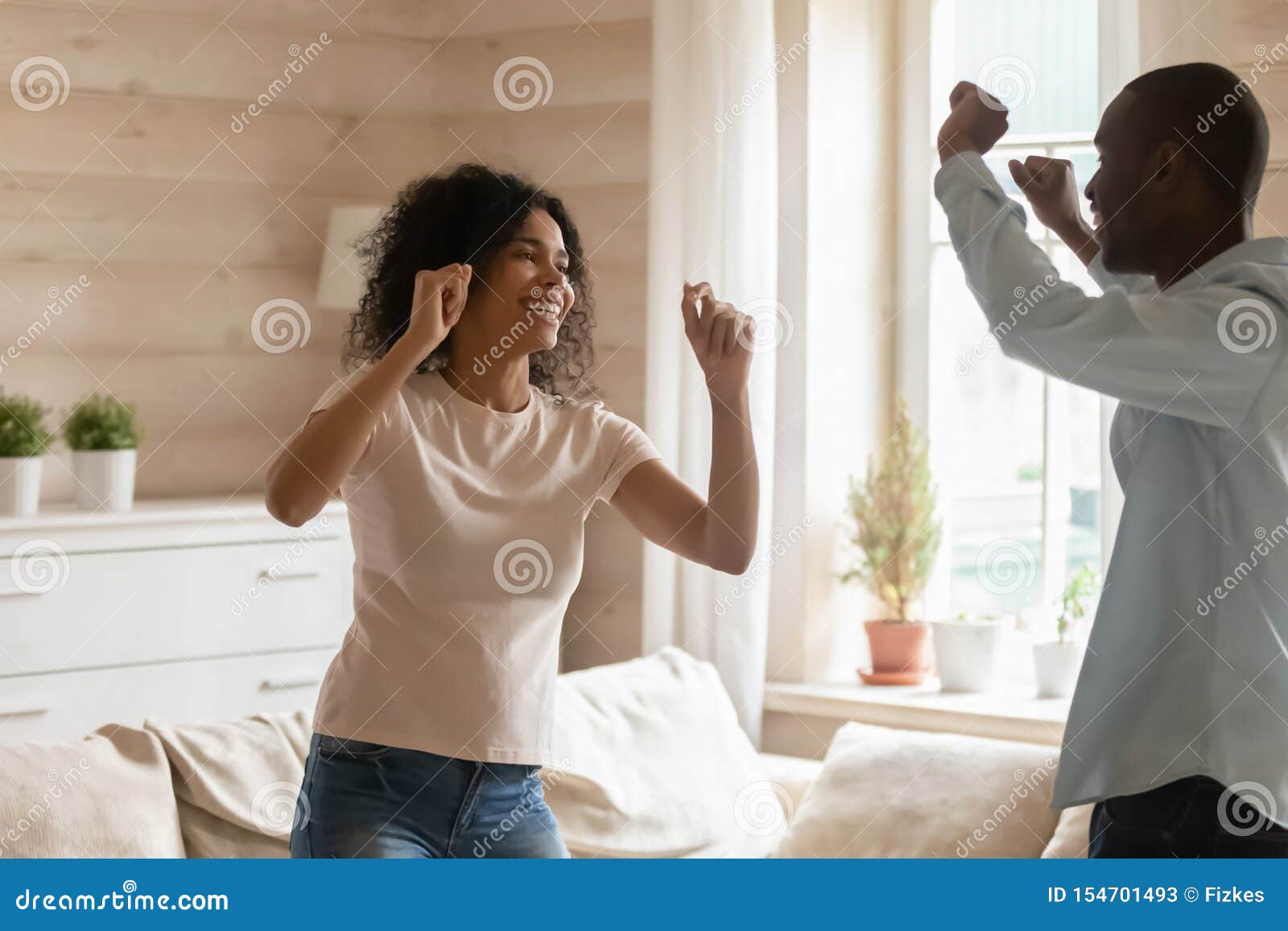 dancing in the living room