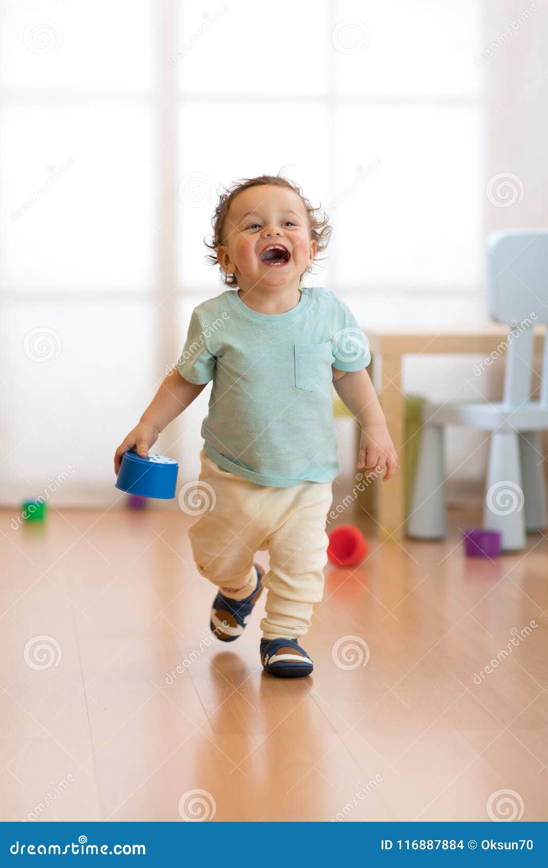 baby toddler running indoors