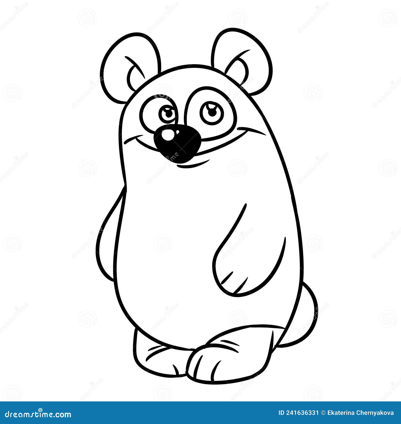 Cheerful Bear Dance Cartoon Stock Illustration