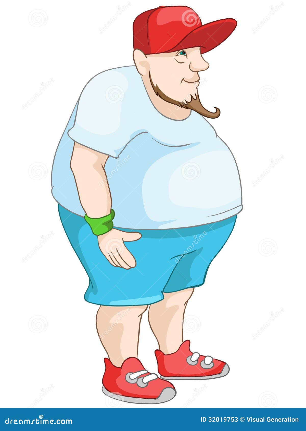 Cheerful Chubby Man stock vector. Illustration of decisions - 32019753