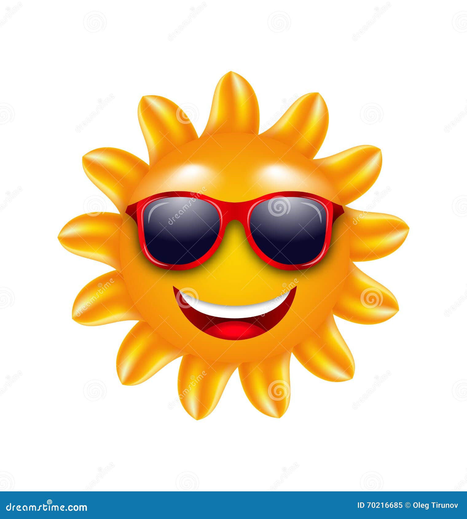 Cartoon sun in sunglasses Royalty Free Vector Image