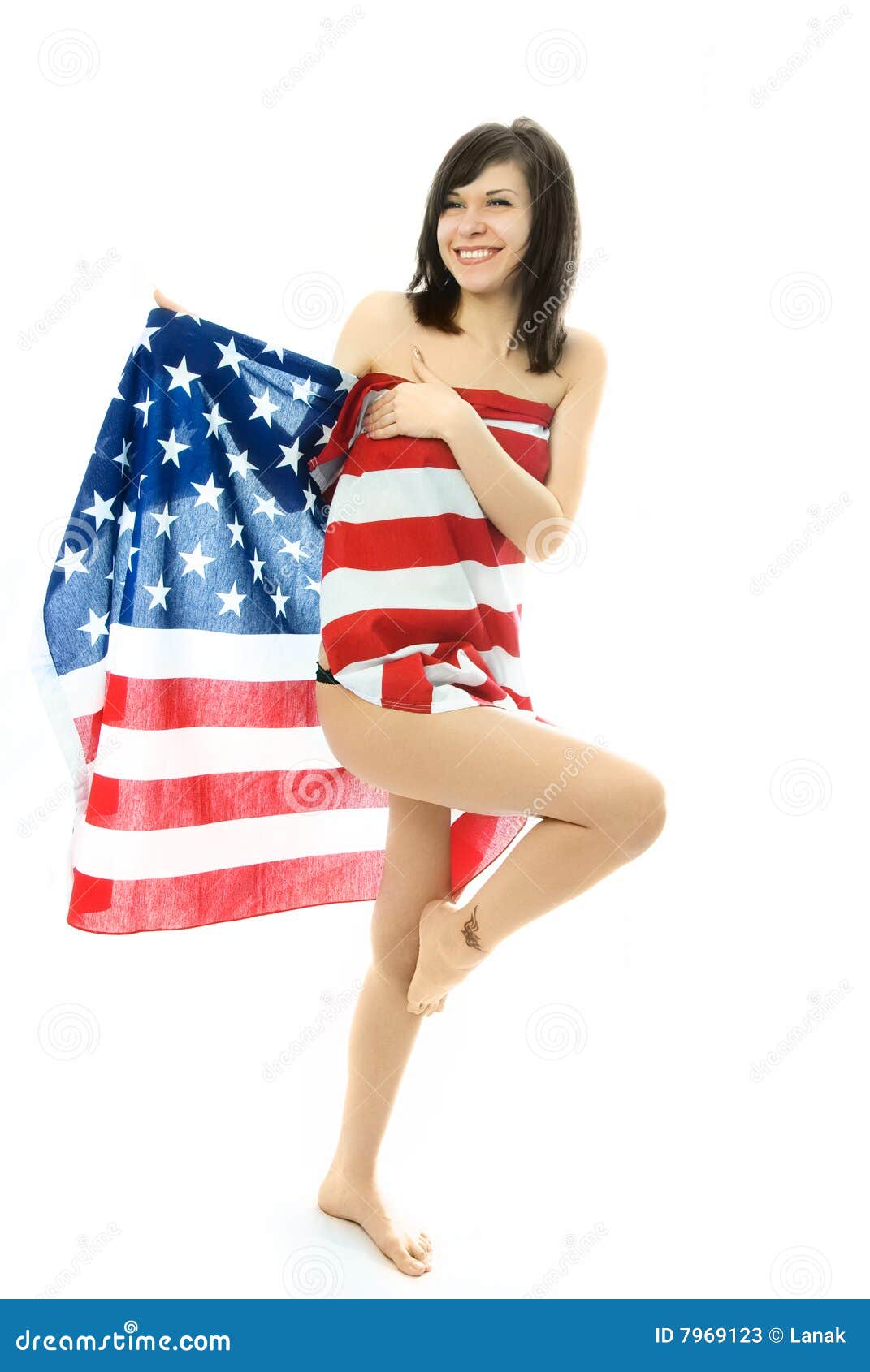 nude asian american flag