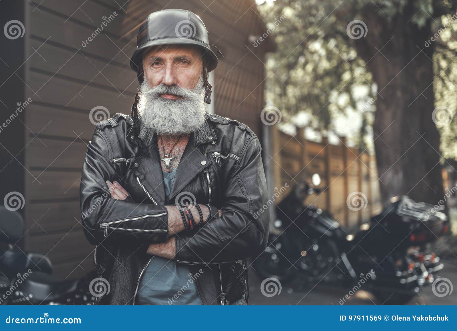 Cheerful Smiling Old Man in Helmet Stock Image - Image of gloves, hold ...