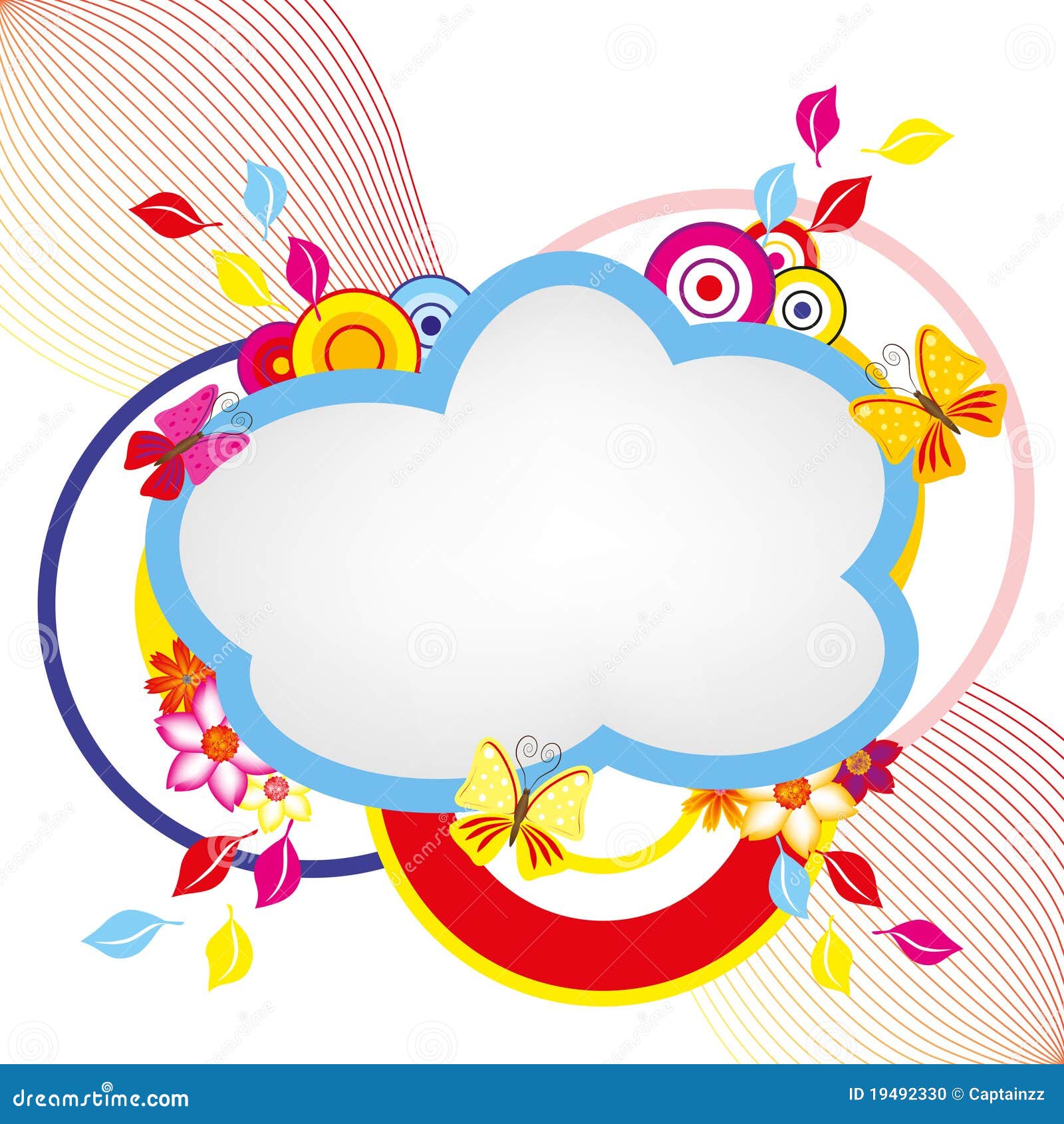Cheerful wallpaper stock vector. Illustration of butterfly - 19492330