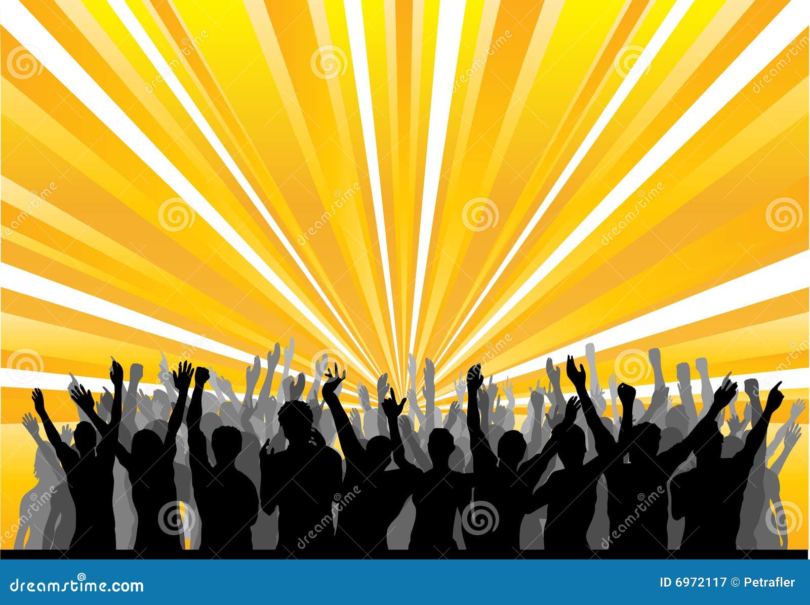 Cheering Audience Cartoon Vector | CartoonDealer.com #6972117