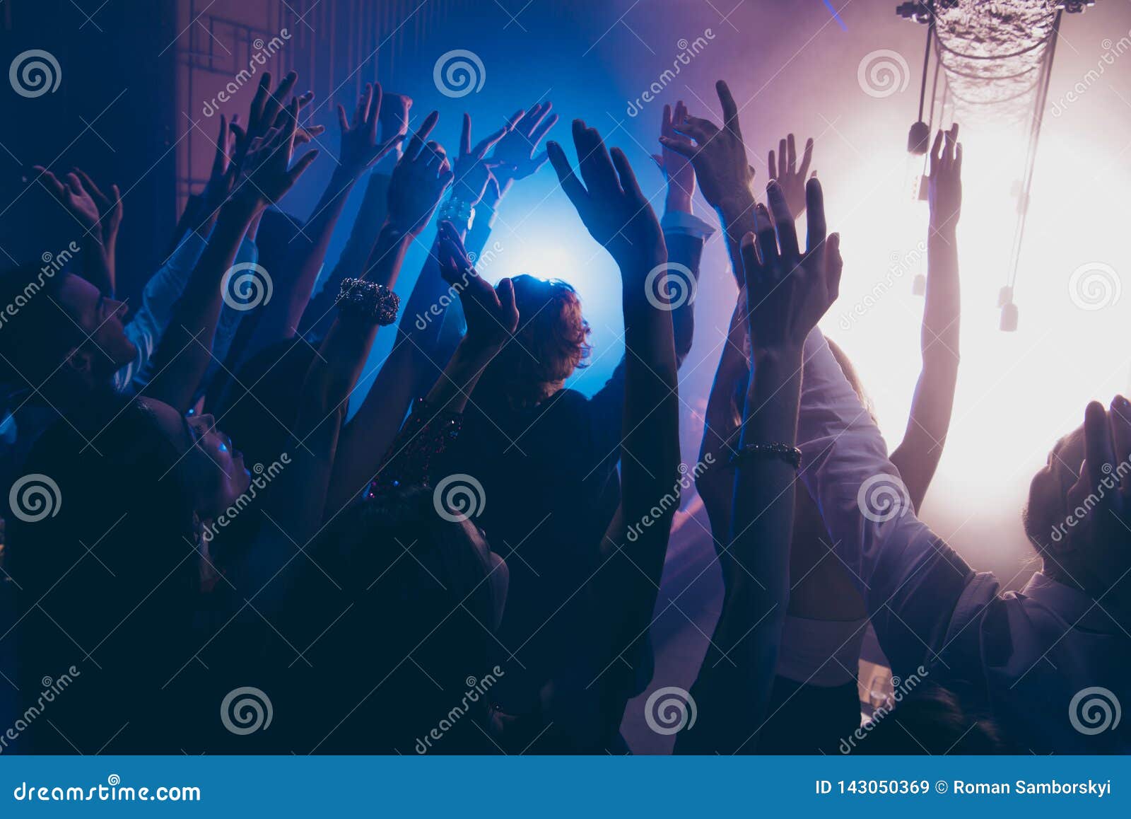 Cheering Live Show Performance Concept. Crowd Shadow of People a Stock ...