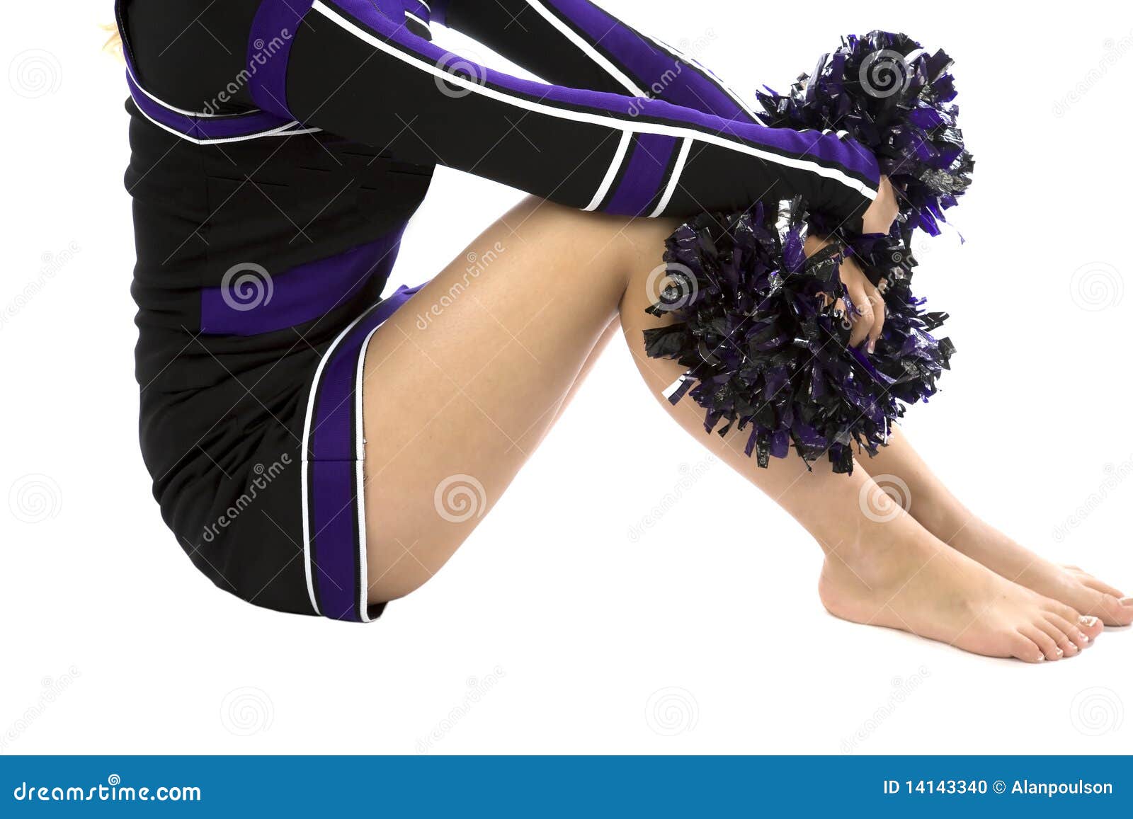 Cheerleader bare feet