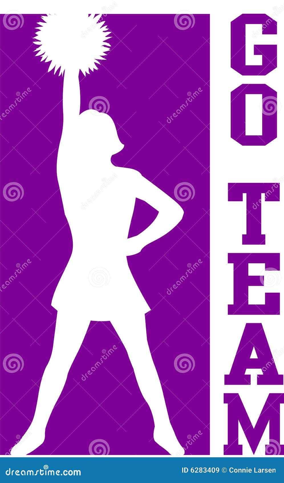 cheerleader go team purple/eps