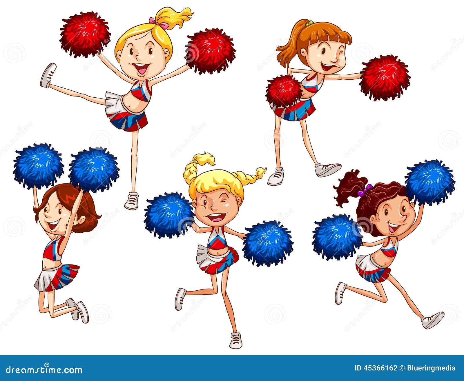 Cheerleaders Stock Vector - Image: 45366162