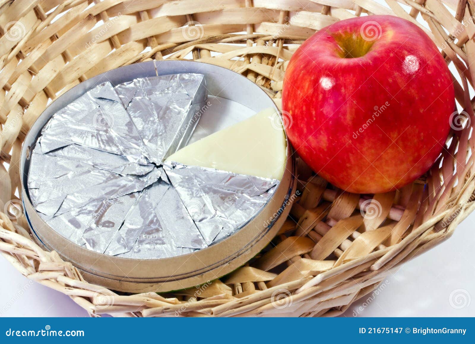 Cheese and Apple stock image. Image of snack, container 21675147