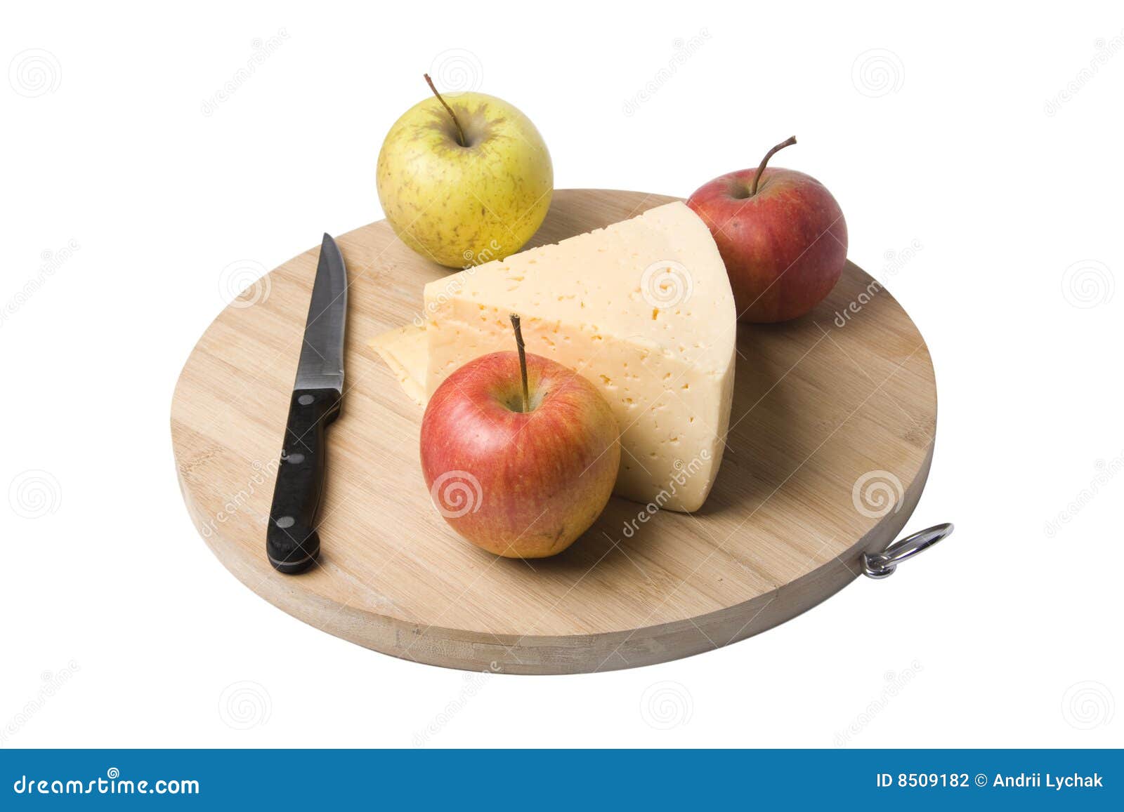 Cheese and apples stock photo. Image of fruit, cutting 8509182