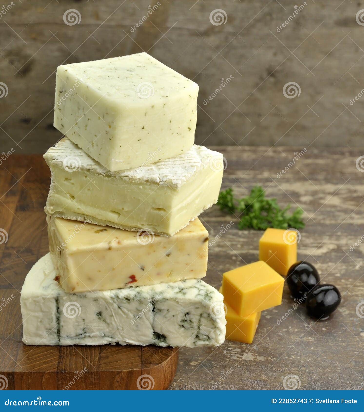 Cheese Assortment stock image. Image of wooden, dairy 22862743