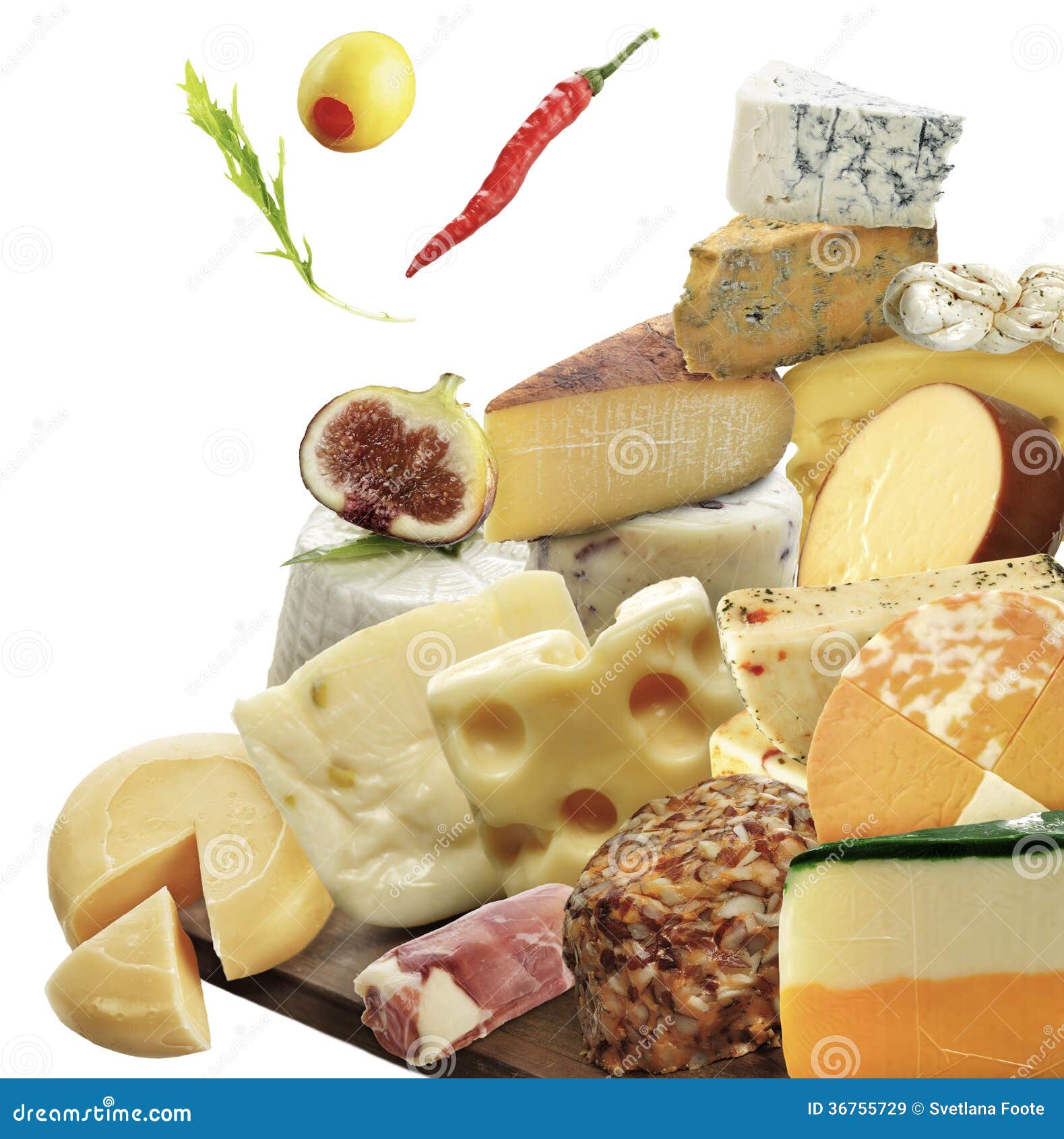 Cheese Assortment stock image. Image of product, brie 36755729