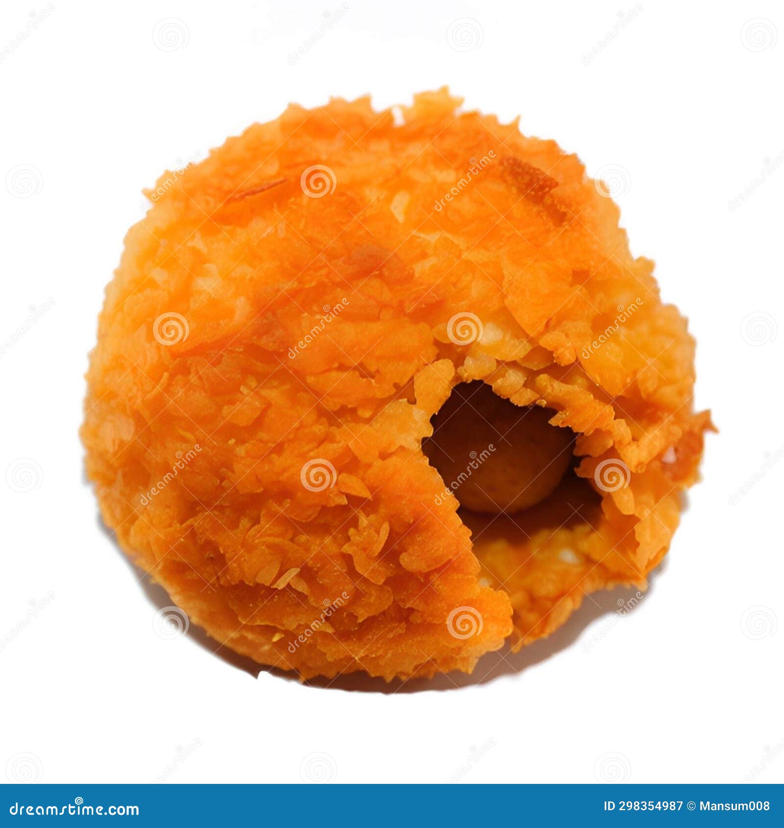 Cheese Ball Isolated on White Background Stock Illustration