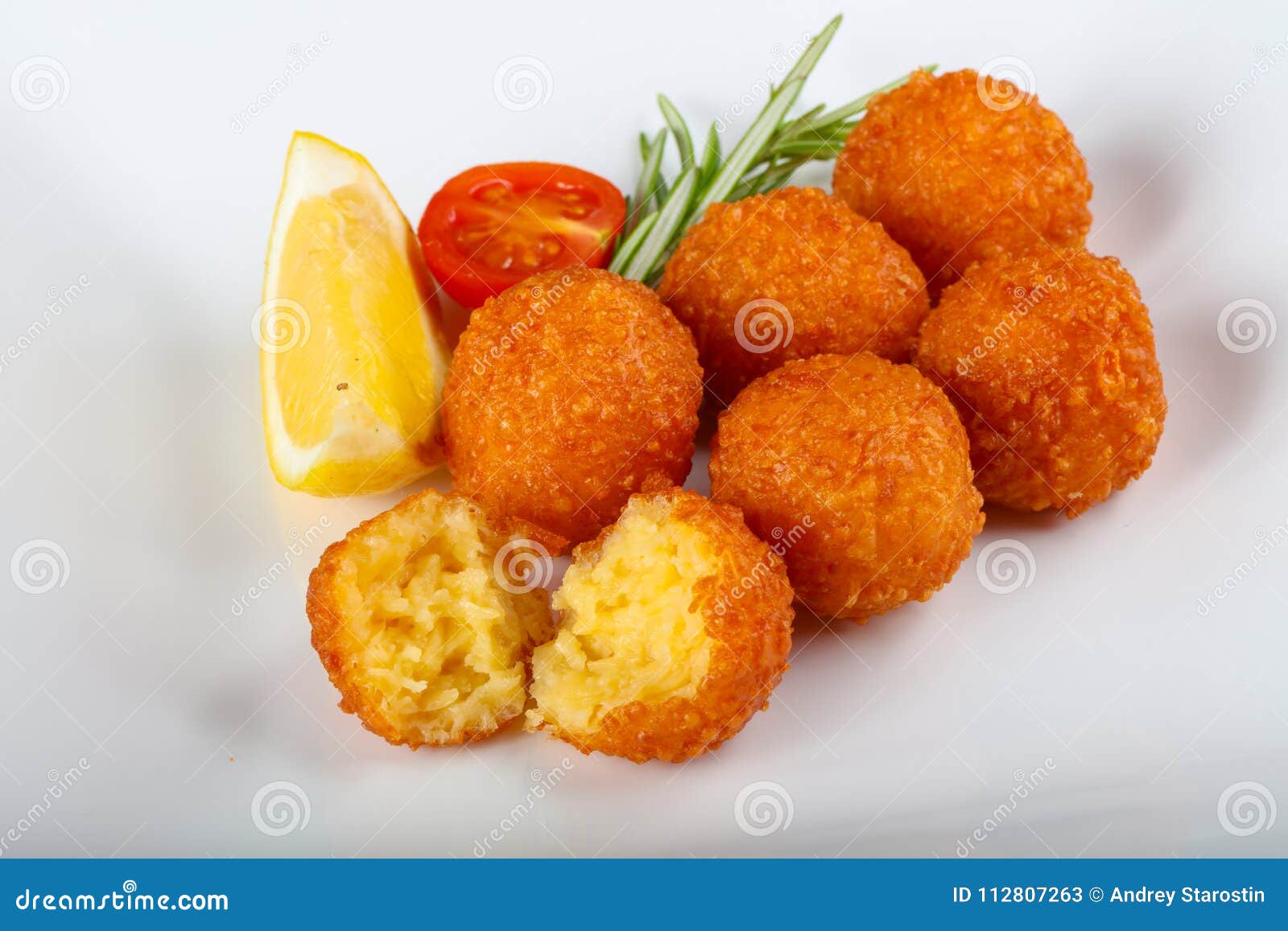 Deep fried cheese balls with sauce on white background Stock Photo by  ©RootsB4Branches 99676918
