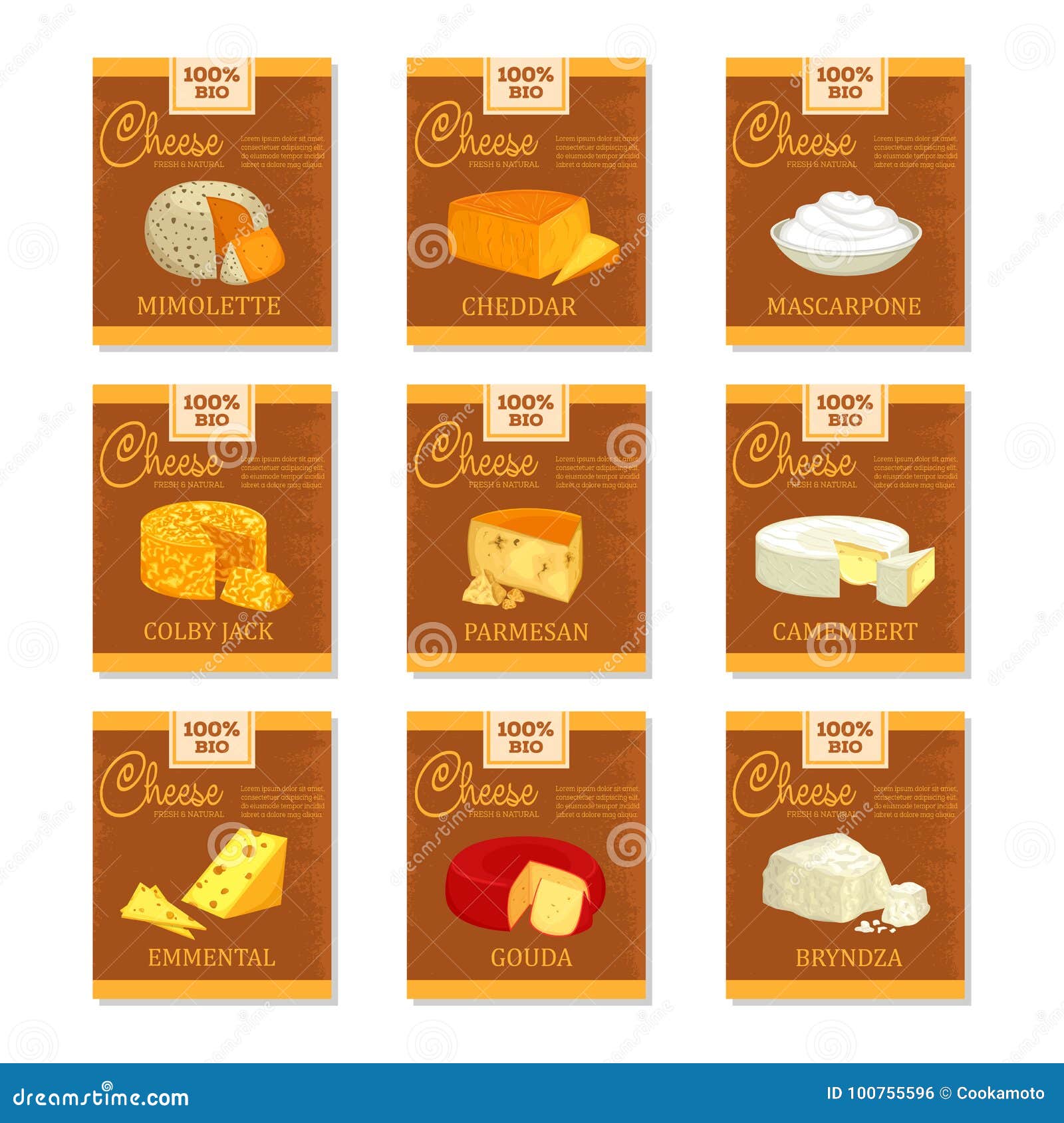 cheese banners. food and vegetarian nutrition