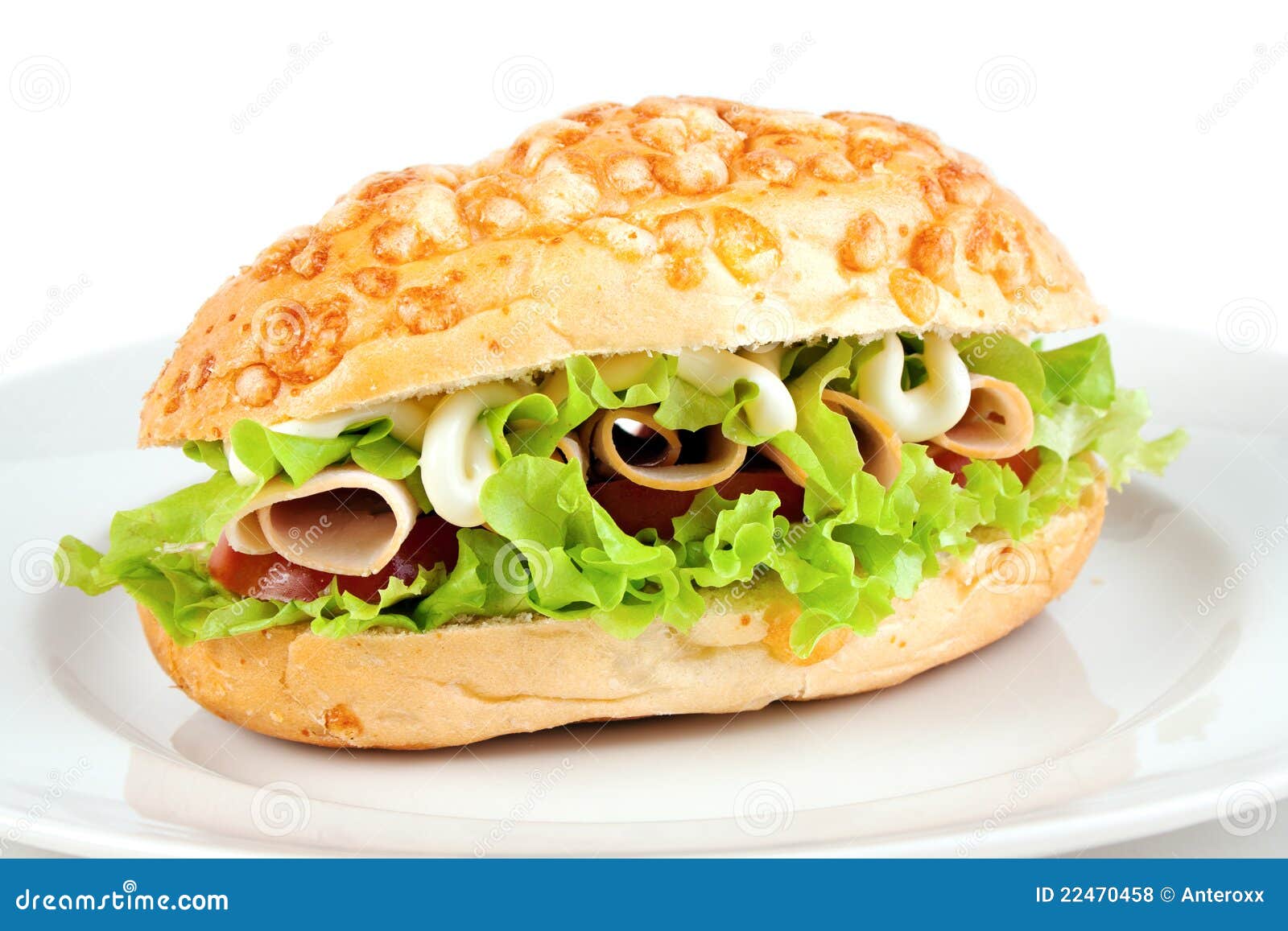 Cheese bread roll sandwich stock photo. Image of fresh 22470458