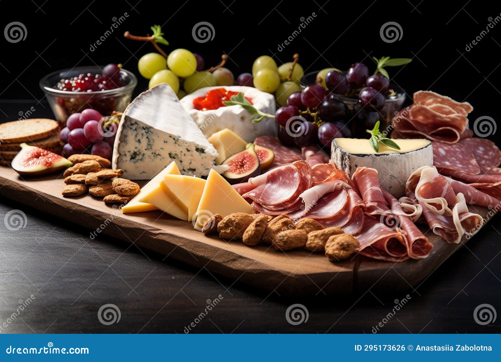 Cheese and Charcuterie Board Stock Illustration Illustration of