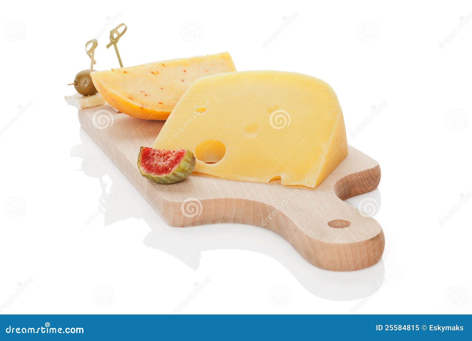 Cheese on Chopping Board Isolated. Stock Image Image of bright, gouda