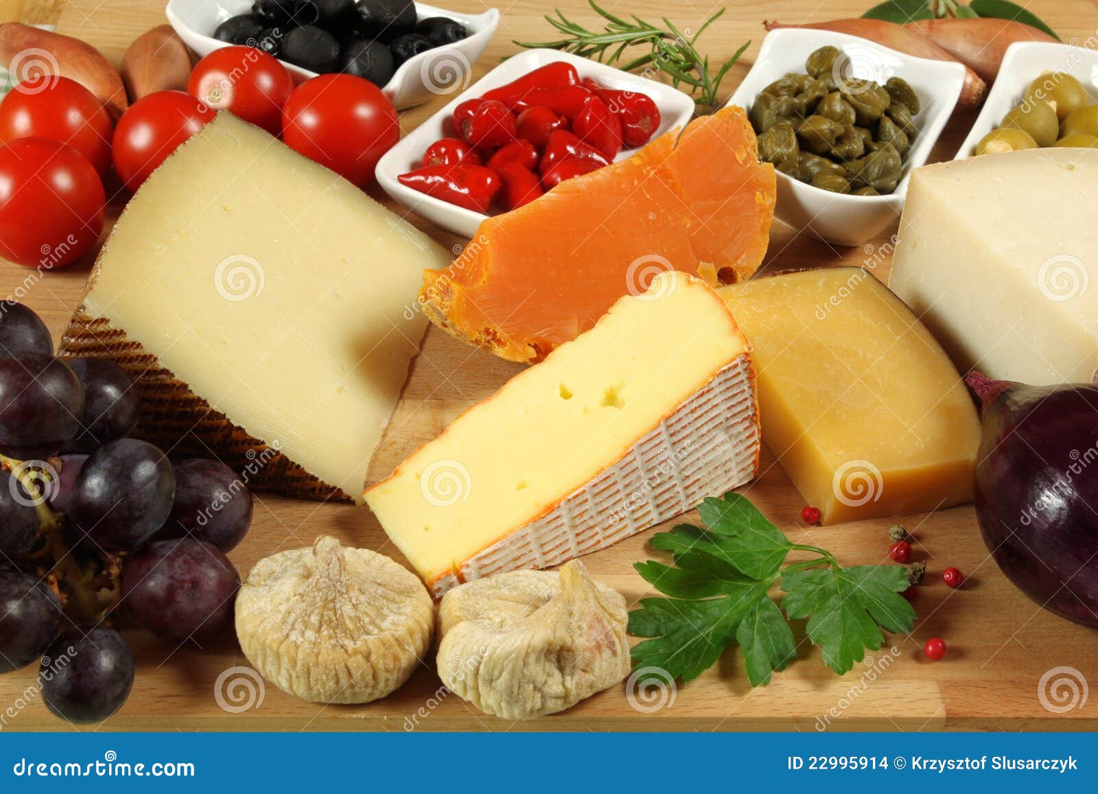 Cheese composition stock photo. Image of varieties, wooden 22995914