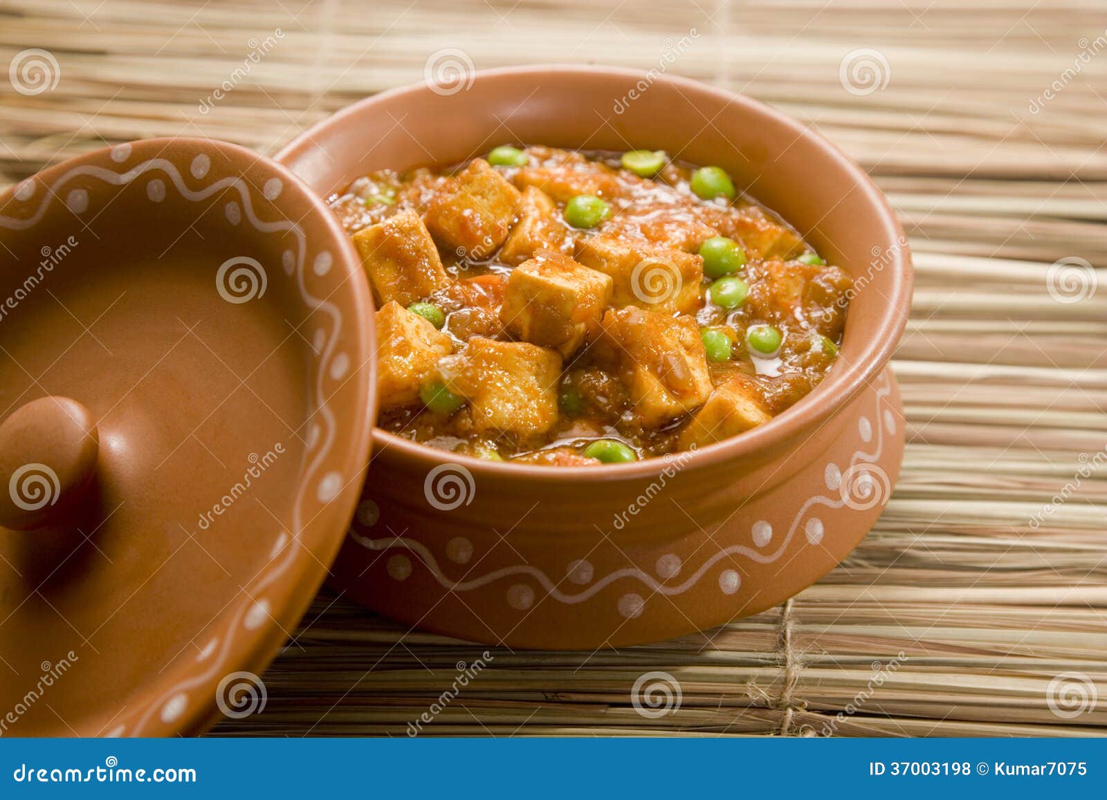 Cheese Cooked with Peas stock photo. Image of bowl, spicy - 37003198