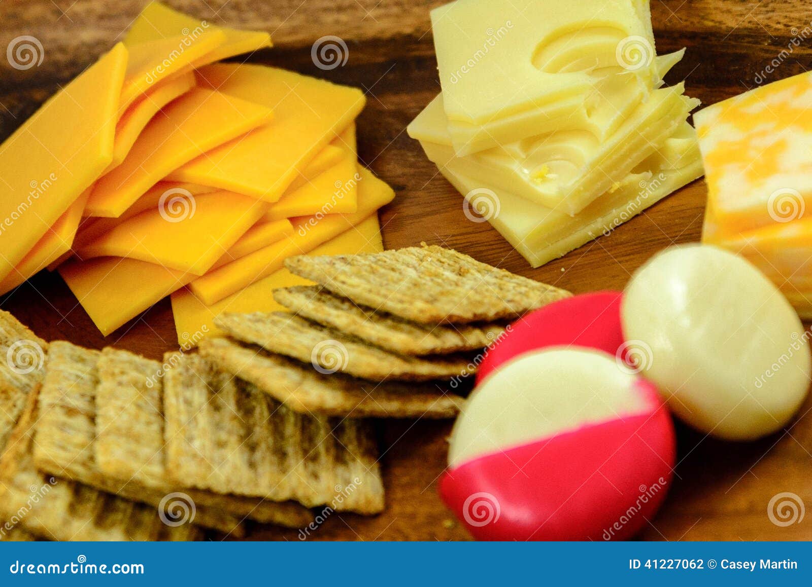 Cheese and crackers stock photo. Image of cheese, colby 41227062