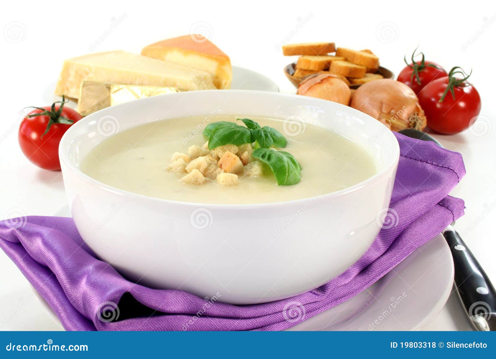 Cheese Cream Soup stock photo. Image of healthy, stew 19803318