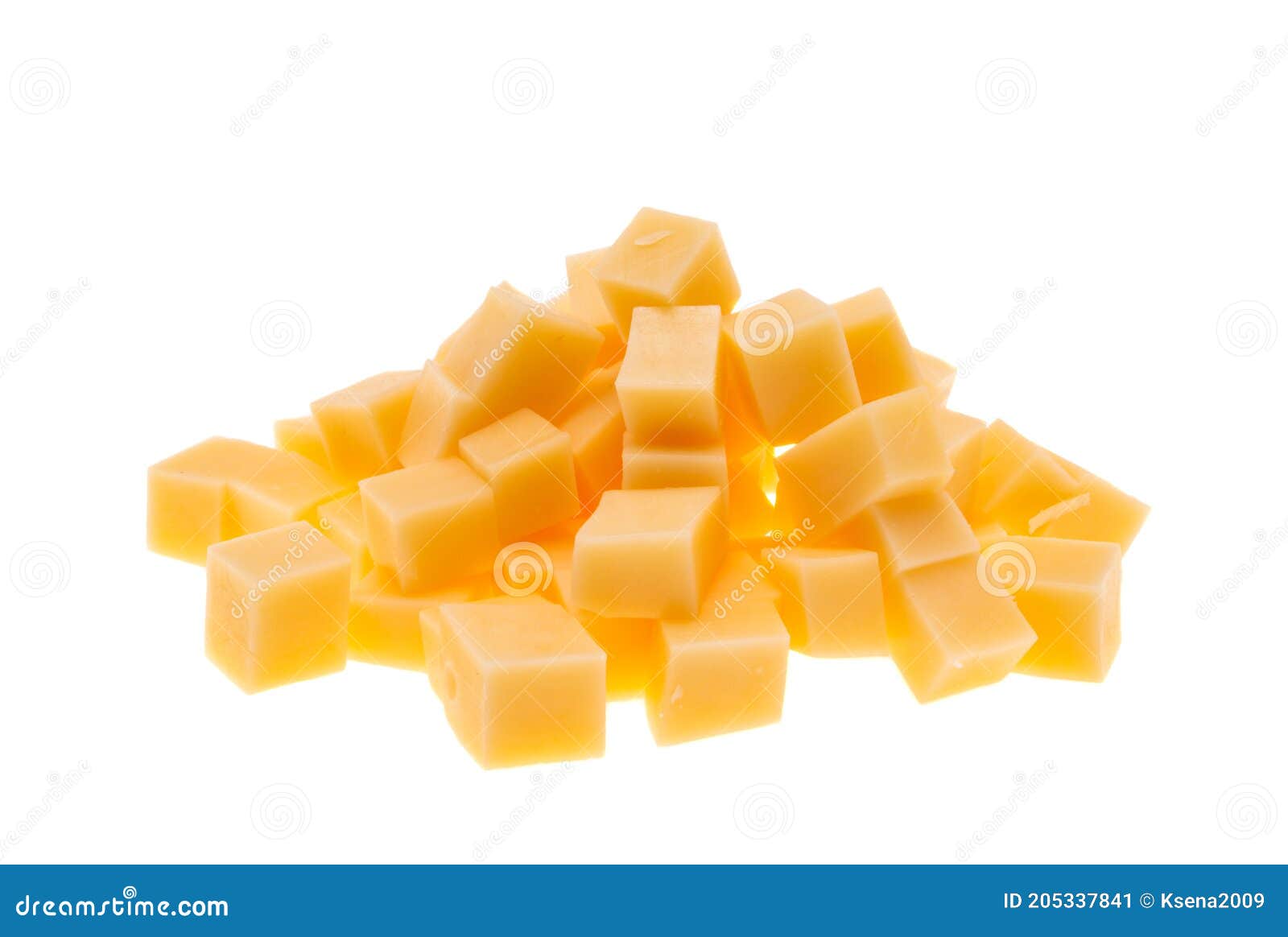 Cheese cubes isolated stock image. Image of gourmet 205337841