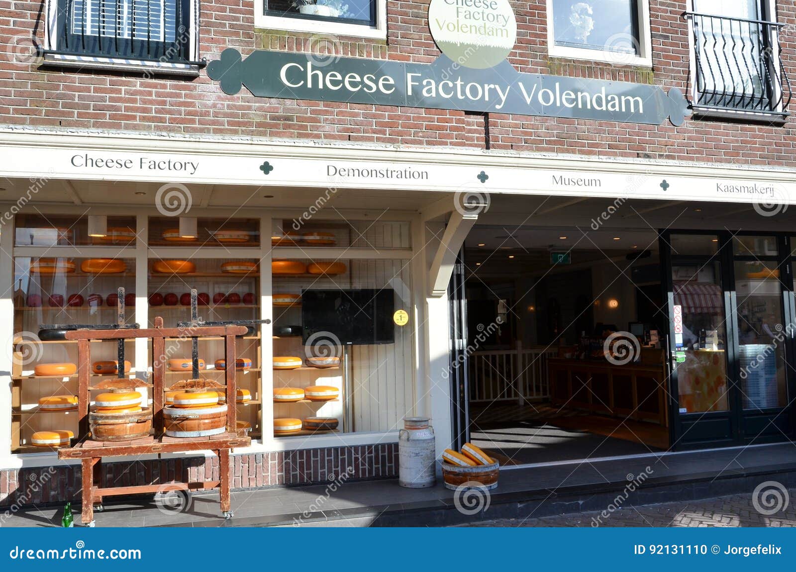 Cheese factory in Volendam editorial image. Image of famous 92131110