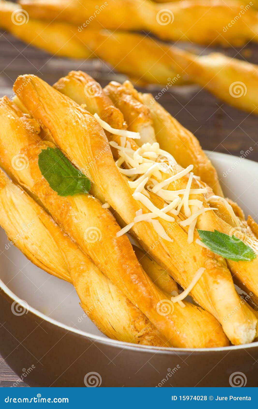 Cheese Flavored Twisted Sticks Stock Photo Image of leaf, table 15974028