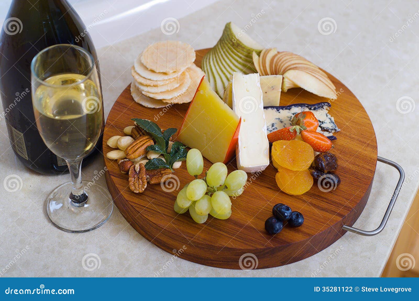 Cheese and Fruit Platter stock photo. Image of nuts, cheese 35281122