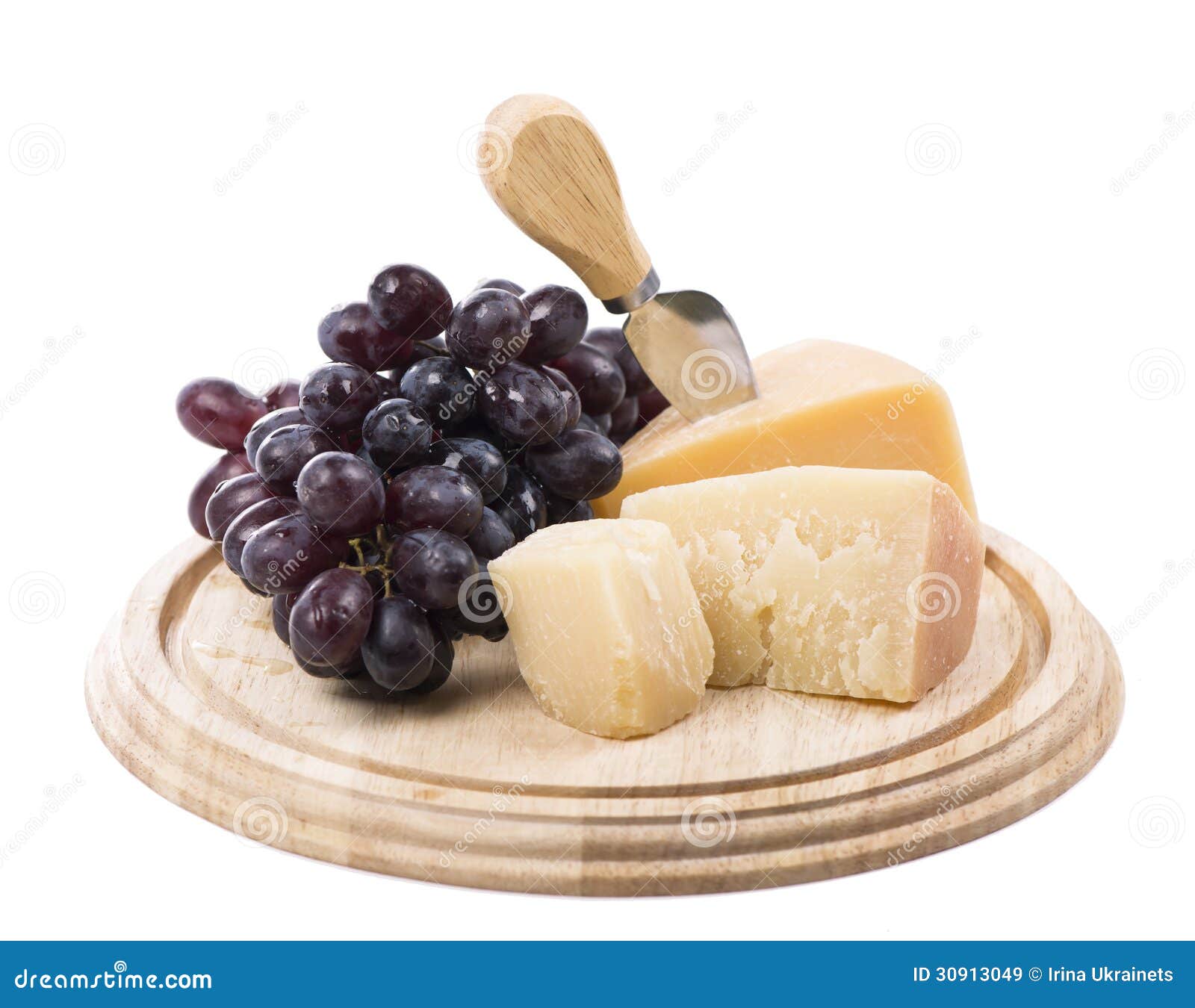 Cheese and grapes stock image. Image of delicious, board 30913049