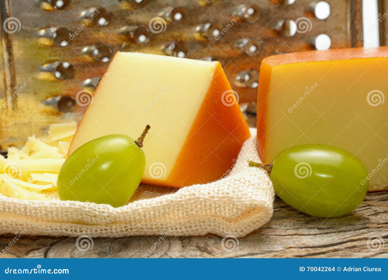 Cheese and grapes stock photo. Image of glossy, eating 70042264