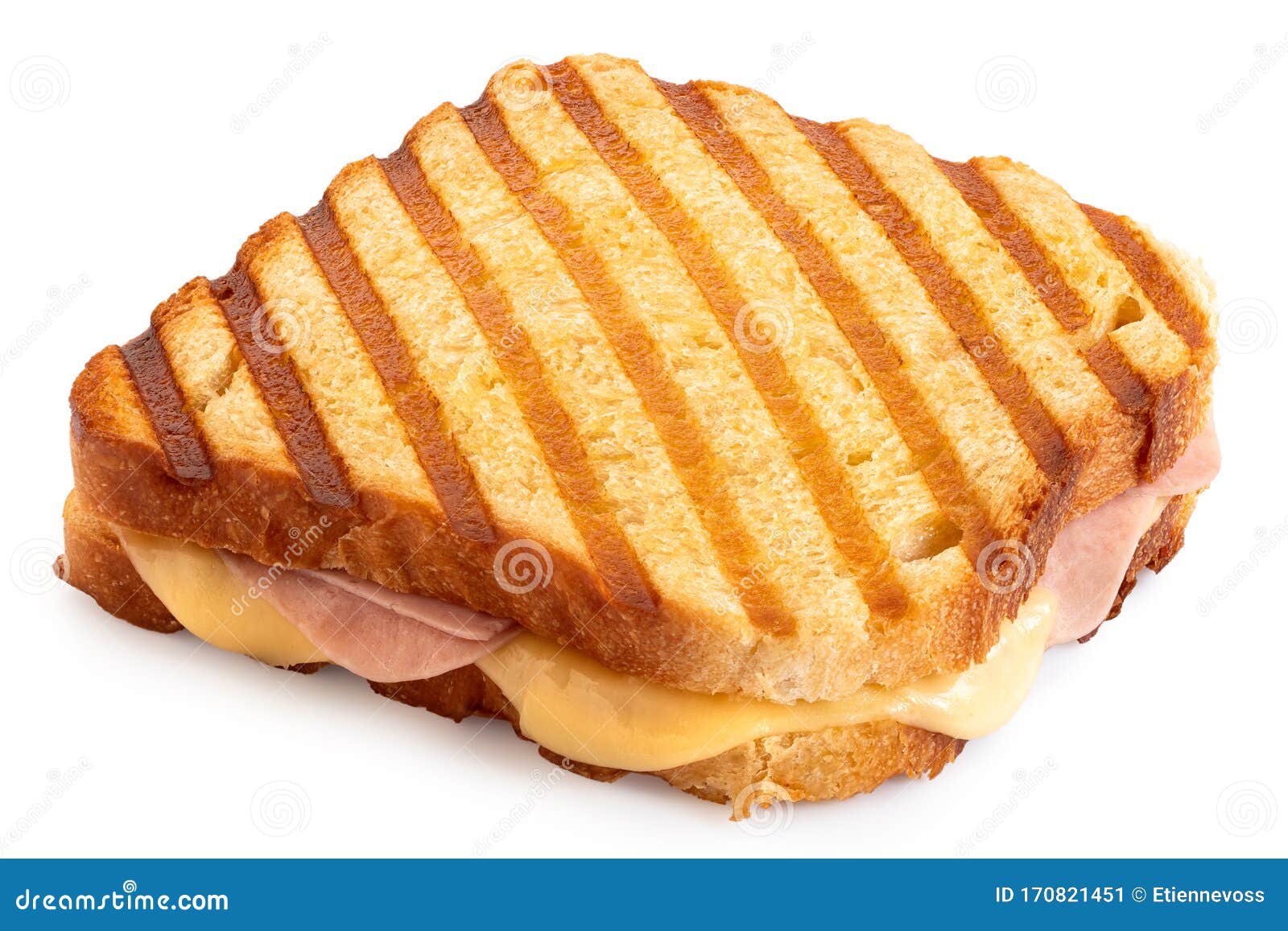 Cheese and Ham Toasted Sandwich Stock Image Image of fast, marks