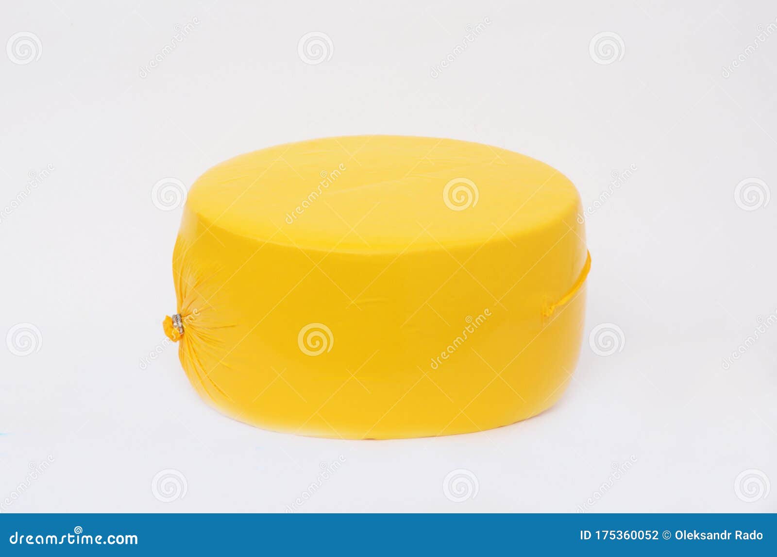 Download Cheese Head In Yellow Vacuum Package. Cheese Wheel Isolated On White Background. Packaging ...