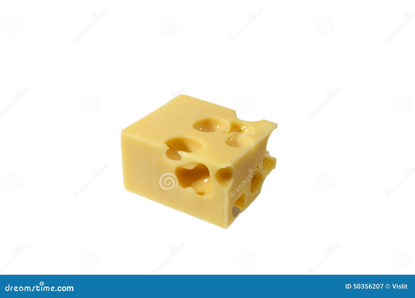 Cheese with Holes Isolated Over White Stock Image Image of delicacy, piece 50356207