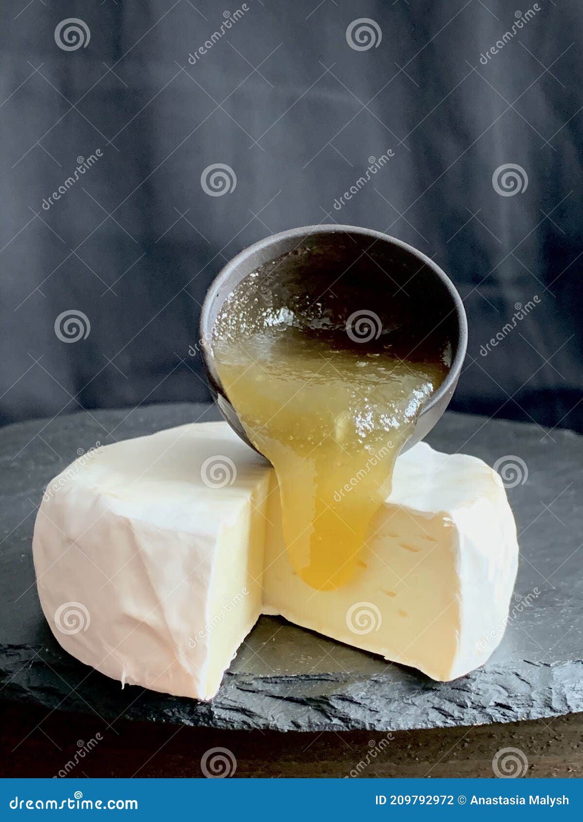Cheese and honey stock photo. Image of blackboard, cheese 209792972
