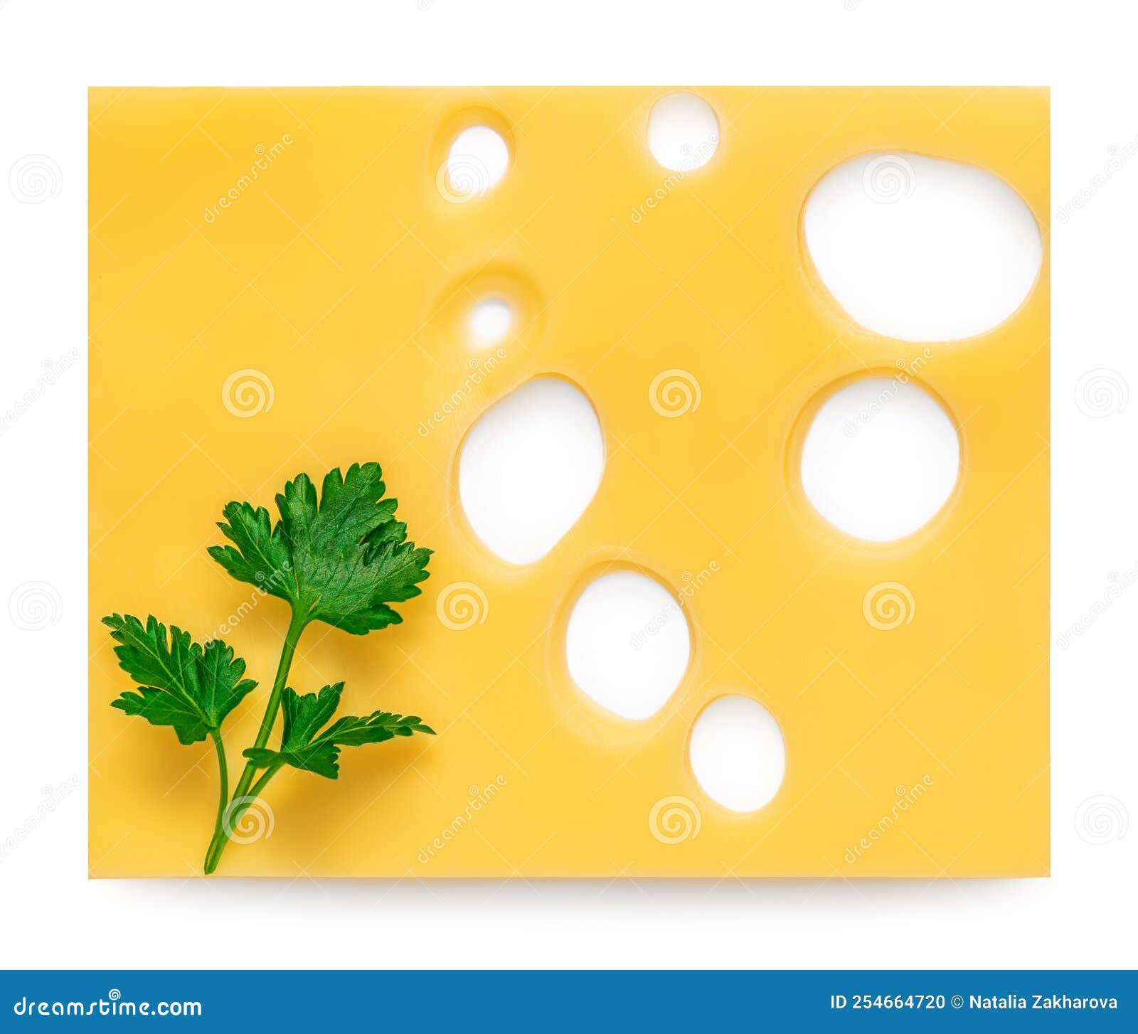 Cheese Isolated on White Background. Slices of Cheese for Burger Stock