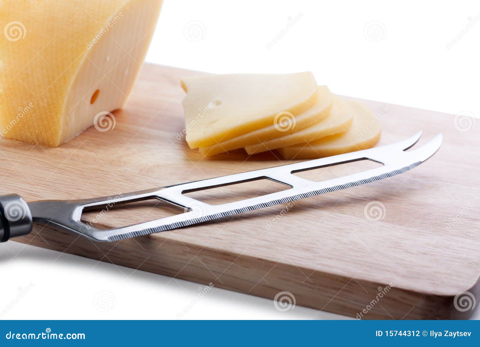 Cheese Knife on Cutting Board Stock Photo Image of metal, rectangular