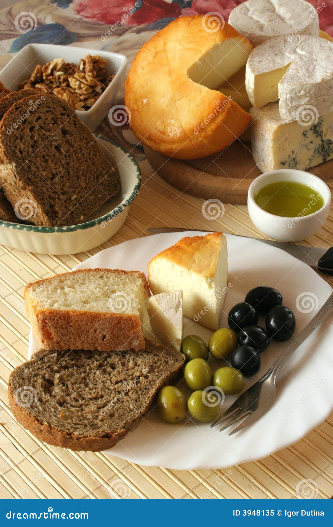 Cheese and Olives Breakfast Stock Image Image of mildew, brie 3948135