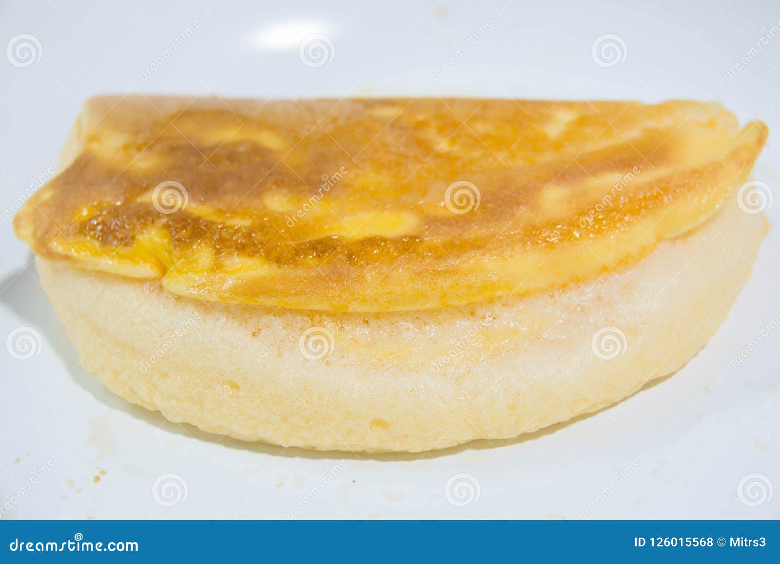 Omelet on a White Ceramic Pan Stock Photo Image of isolated, italian
